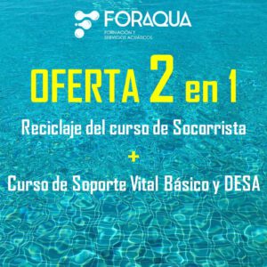 Ofertas 2 en 1 (reciclaje socorrista + curso SVB y DESA)